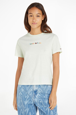Dames - Tommy Jeans - T-shirt - GREEN - HILFIGER DENIM - GREEN