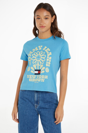 Femmes - Tommy Jeans - T-shirt - bleu - T-shirts & Tops - bleu