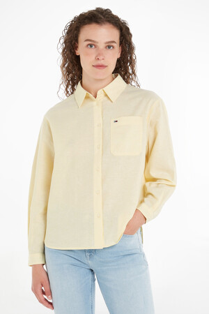 Femmes - TOMMY JEANS - Chemise - jaune - Tommy Jeans - GEEL