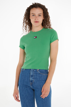 Dames - Tommy Jeans - T-shirt - groen - HILFIGER DENIM - groen