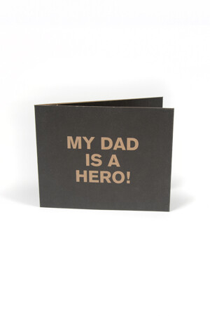 Dames -  - Papieren giftcard MY DAD IS A HERO - 
