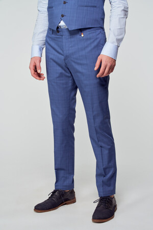 Hommes - Le Fabuleux Marcel de Bruxelles - Pantalon costume - bleu - Pantalons - BLAUW