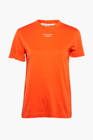 Dames - Calvin Klein - T-shirt - oranje - T-shirts & topjes - ORANJE