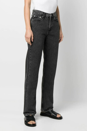 Femmes - Calvin Klein - CK HIGH STRAIGHT - Jeans - LIGHT GREY DENIM