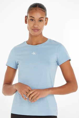 Dames - Calvin Klein - T-shirt - blauw - Calvin Klein - BLAUW