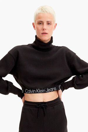 Dames - Calvin Klein - Sweater - zwart - Calvin Klein - ZWART
