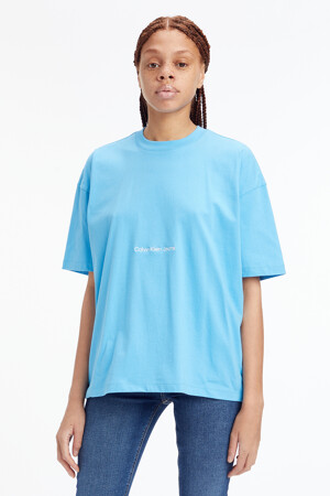 Dames - Calvin Klein - T-shirt - blauw - Calvin Klein - BLAUW