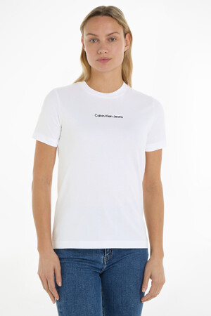 Dames - Calvin Klein - T-shirt - wit - Calvin Klein - WIT