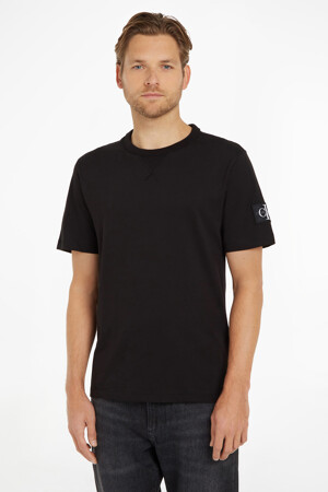 Dames - Calvin Klein - T-shirt - zwart - T-shirts - ZWART