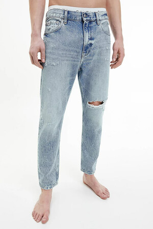 Dames - Calvin Klein - Straight jeans - light blue denim - Jeans - LIGHT BLUE DENIM