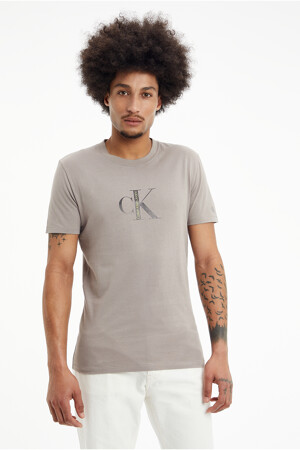 Dames - Calvin Klein - T-shirt - beige - Calvin Klein - BEIGE