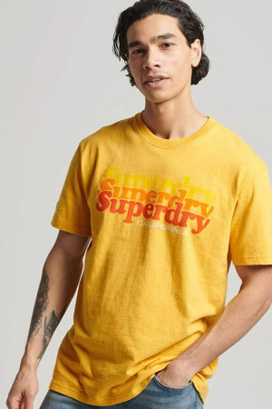 Dames - SUPERDRY - T-shirt - geel -  - geel