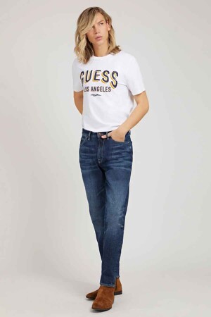 Femmes - Guess® - Jean &agrave; coupe carrot - bleu - Sustainable fashion - DARK BLUE DENIM