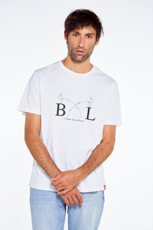 Heren - Le Fabuleux Marcel de Bruxelles - T-shirt - wit - Promoties - WIT