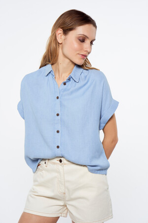 Femmes - Le Fabuleux Marcel de Bruxelles - Chemise - bleu - Chemisiers - DARK BLUE DENIM