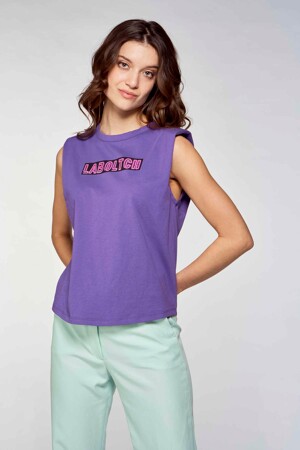 Dames - OLGA LEYERS - T-shirt - paars -  - PAARS