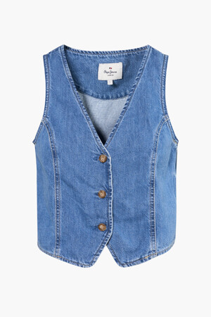 Dames - Pepe Jeans - Gilet - blauw - PEPE JEANS - blauw