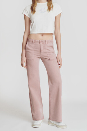 Dames - BROWNIE - Colorbroek - roze - Broeken - ROZE