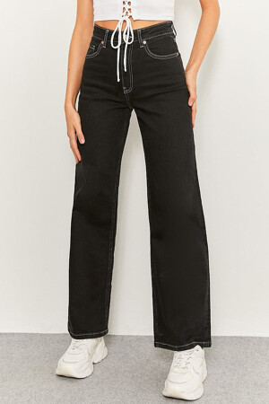 Dames - TALLY WEIJL - Wide jeans - black denim - Outlet dames - BLACK DENIM