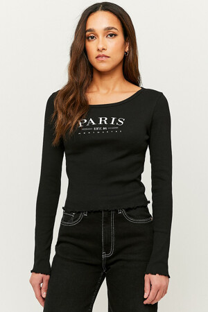 Dames - TALLY WEIJL - T-shirt - zwart - Tally Weijl - ZWART