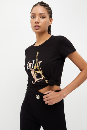 Dames - Liu Jo - T-shirt - zwart - T-shirts & Tops - zwart