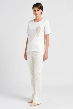Femmes - Liu Jo - T-shirt - beige - L’association du noir et blanc, un indémodable  - beige