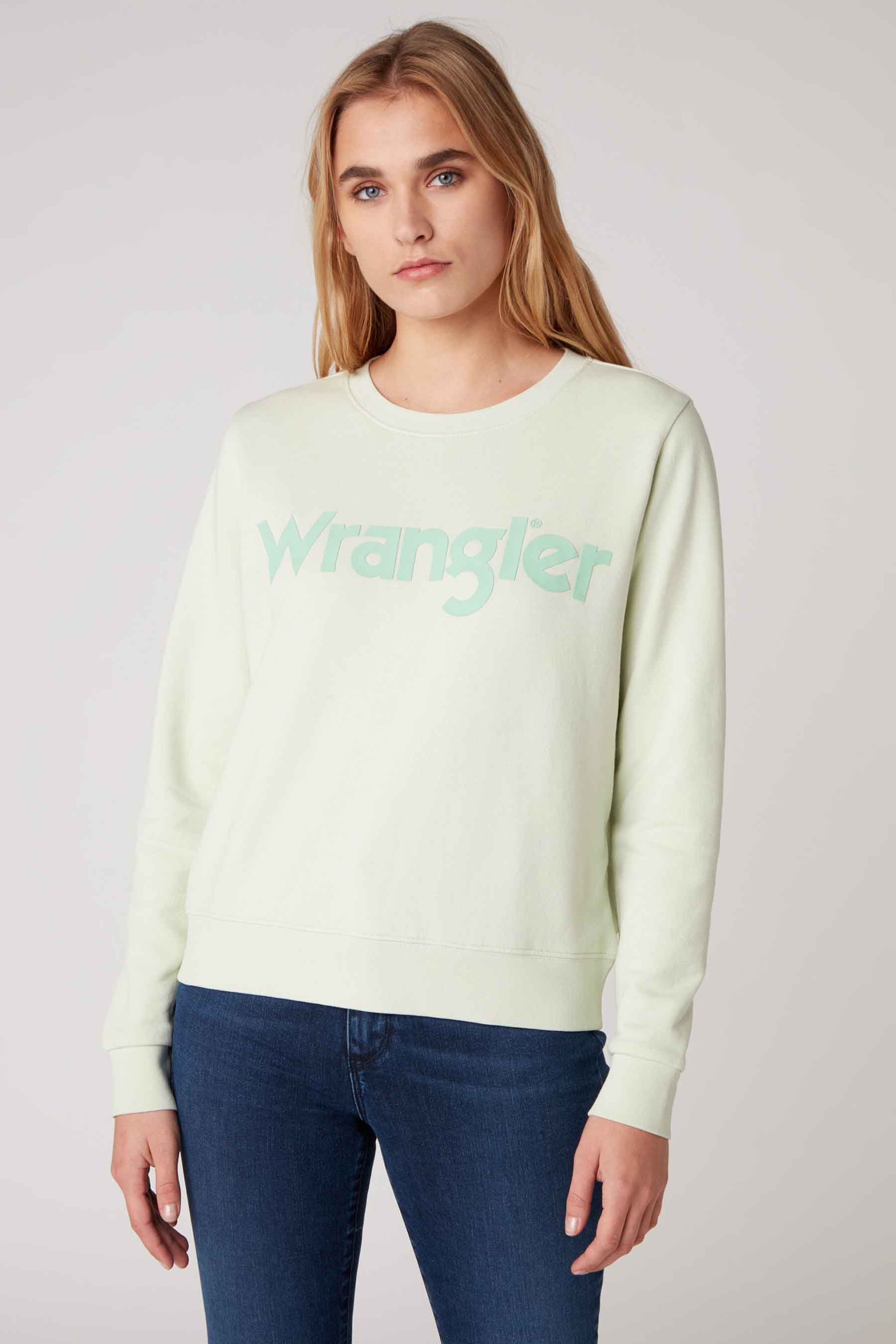 Beter Verdikken ruilen Sweater met ronde hals Groen - Wrangler® - W6N2HAG11_ALMOST AQUA | ZEB