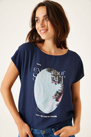 Femmes - GARCIA - T-shirt - bleu - T-shirts & Tops - bleu