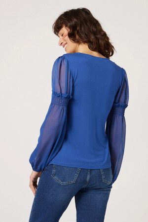 Femmes - Naf Naf - Blouse - bleu - Chemisiers & Blouses - bleu