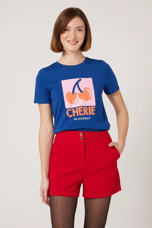 Femmes - Naf Naf - XENT28_G0SY BLEU INTEN - T-shirts & Tops - bleu