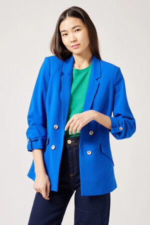 Dames - Naf Naf - Blazer - blauw - Naf Naf - blauw