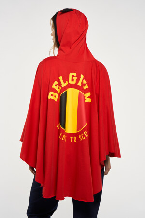 Dames - ZEB STYLE LAB - Poncho - rood - Poncho's - ROOD