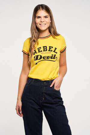 Dames - ZEB STYLE LAB - T-shirt - geel -  - GEEL